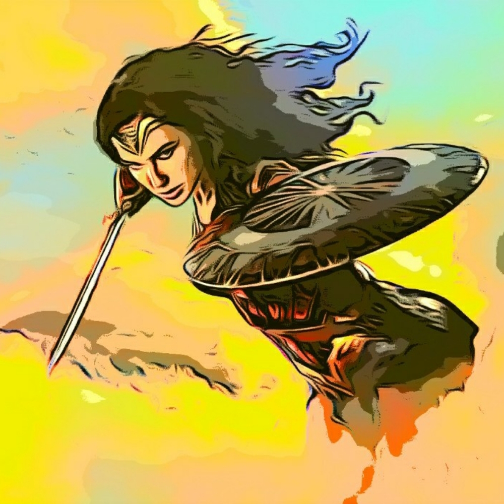 Wonder woman painting